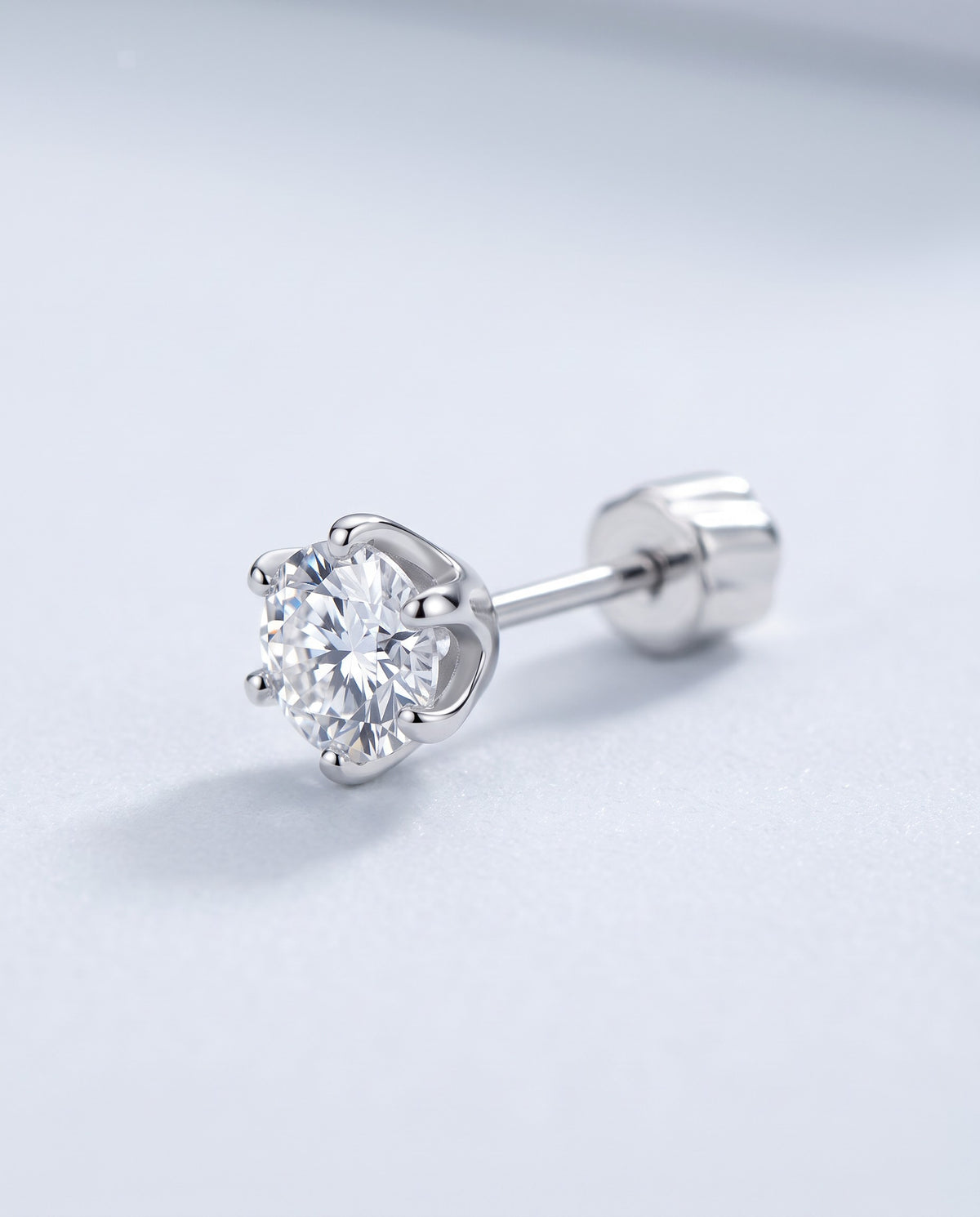Gleam Moissanite Stud Earrings - angle