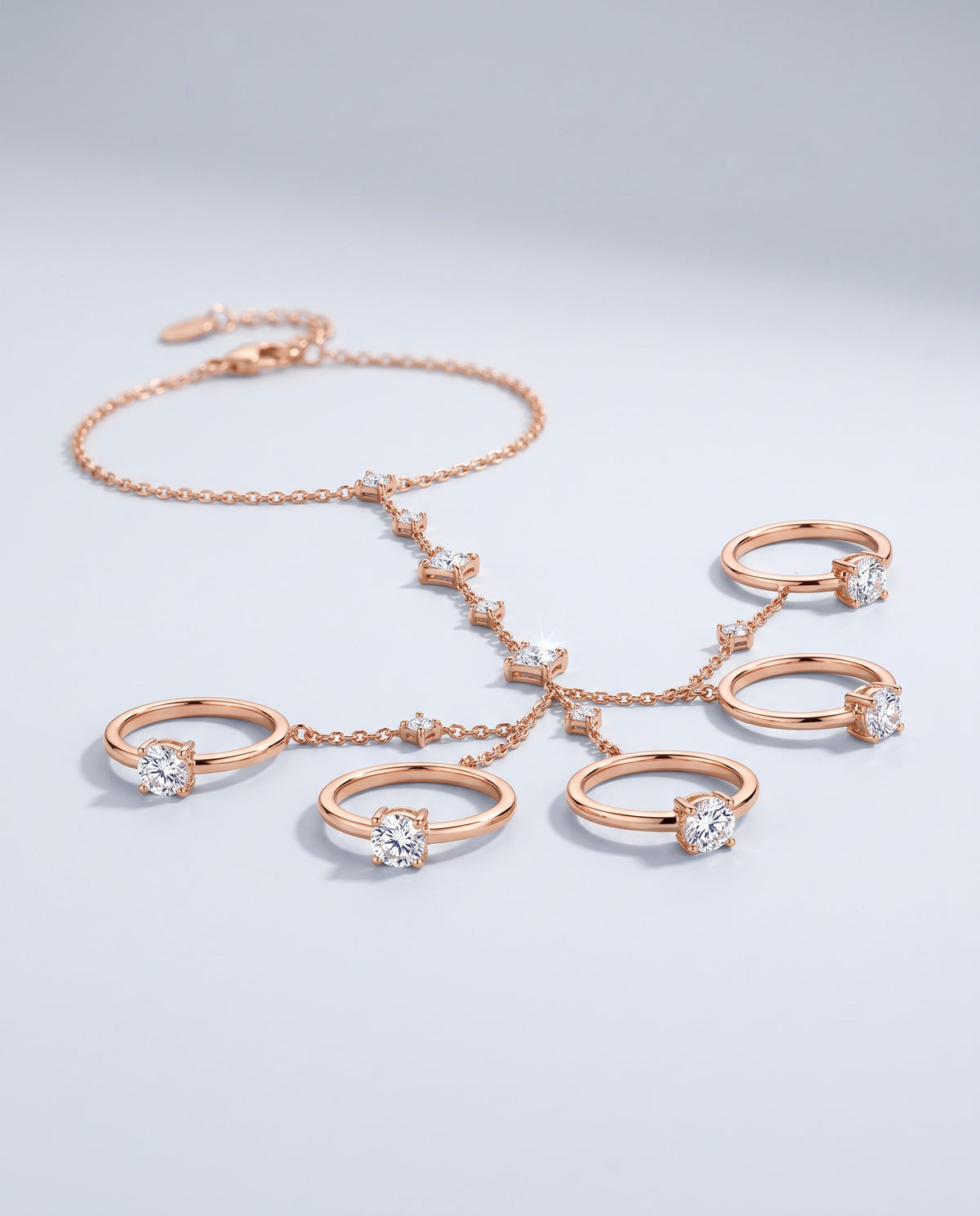 Glow Moissanite Chain Bracelet - angle