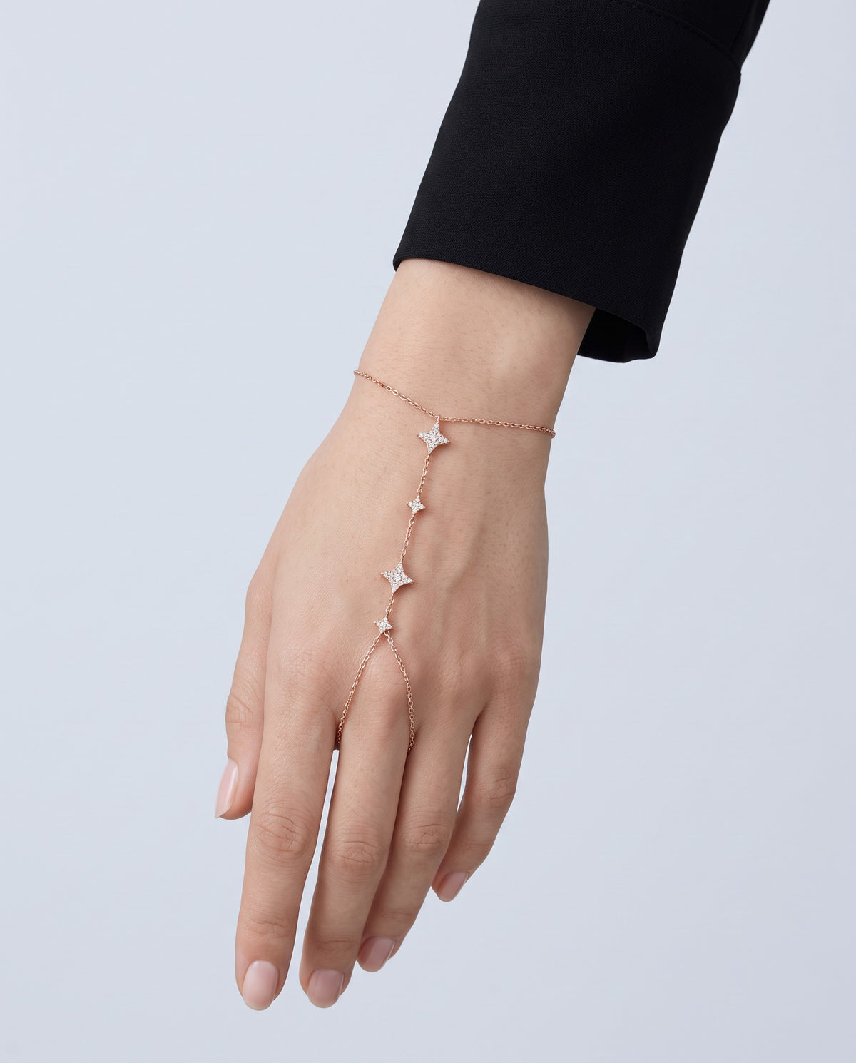 Glow Moissanite Chain Bracelet - on model