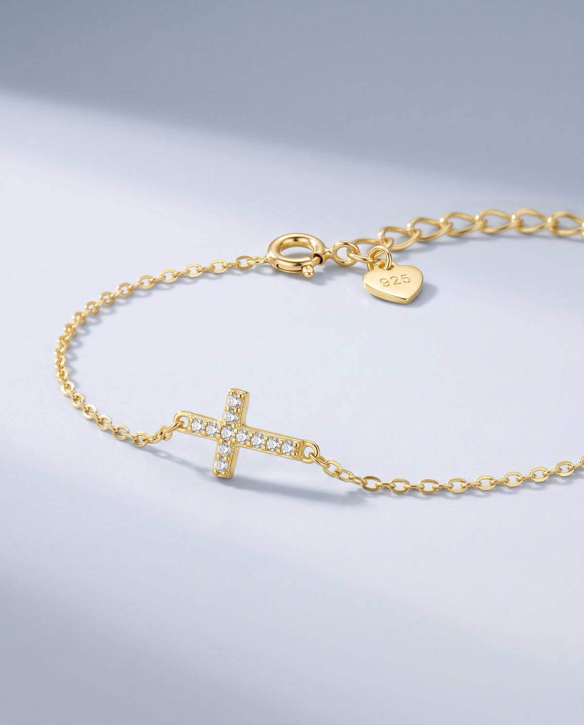 Grace Cross Chain Bracelet - angle
