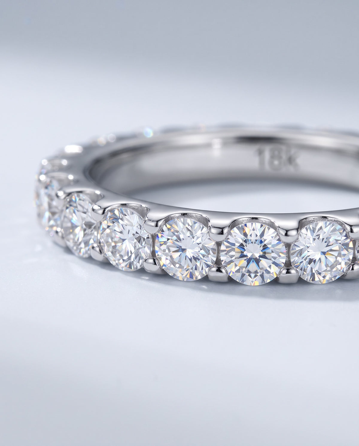 Infinity Moissanite Eternity Ring - detail