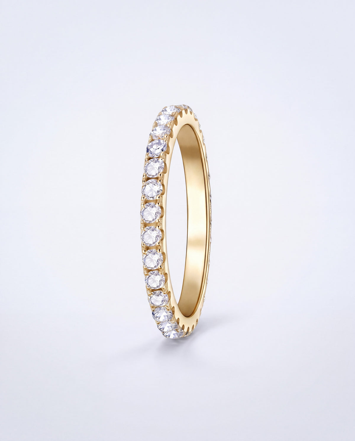 Infinity Moissanite Eternity Ring – Gold product photo
