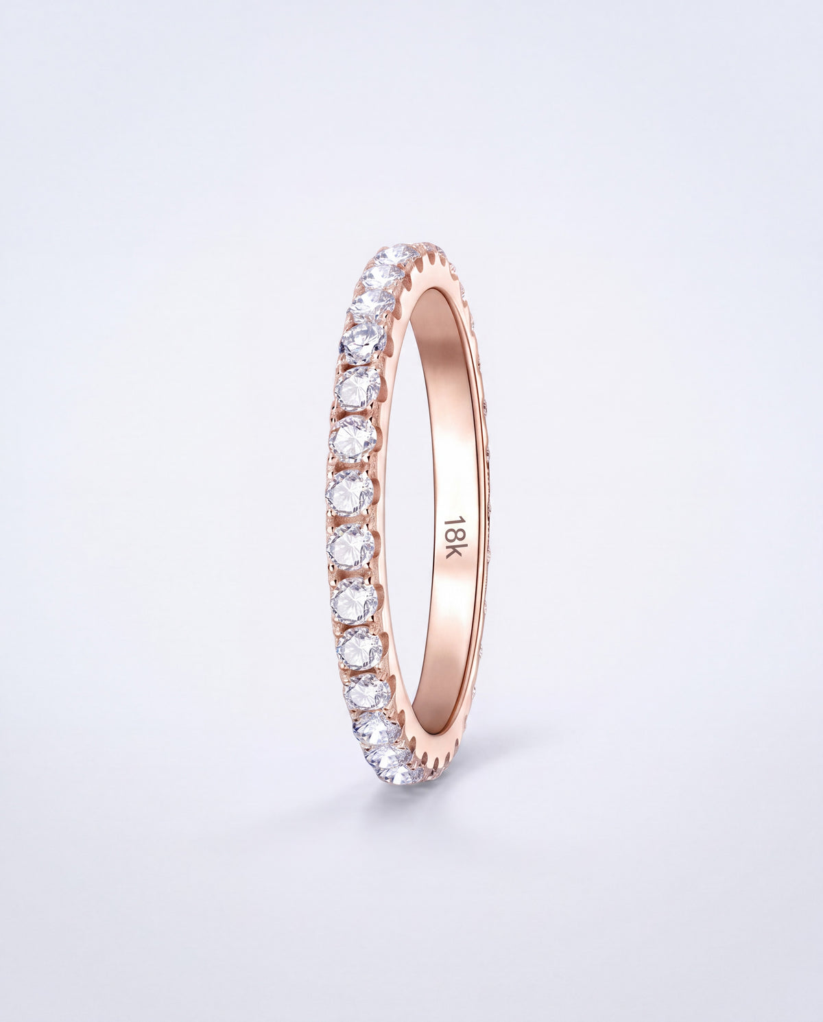 Infinity Moissanite Eternity Ring – Rose Gold product photo