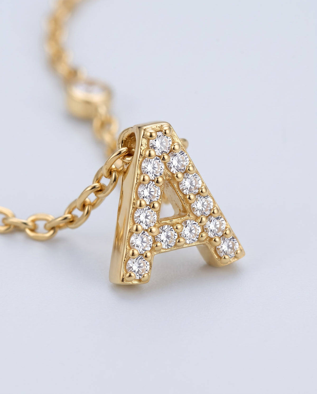 Initial Initial Pendant Necklace - detail