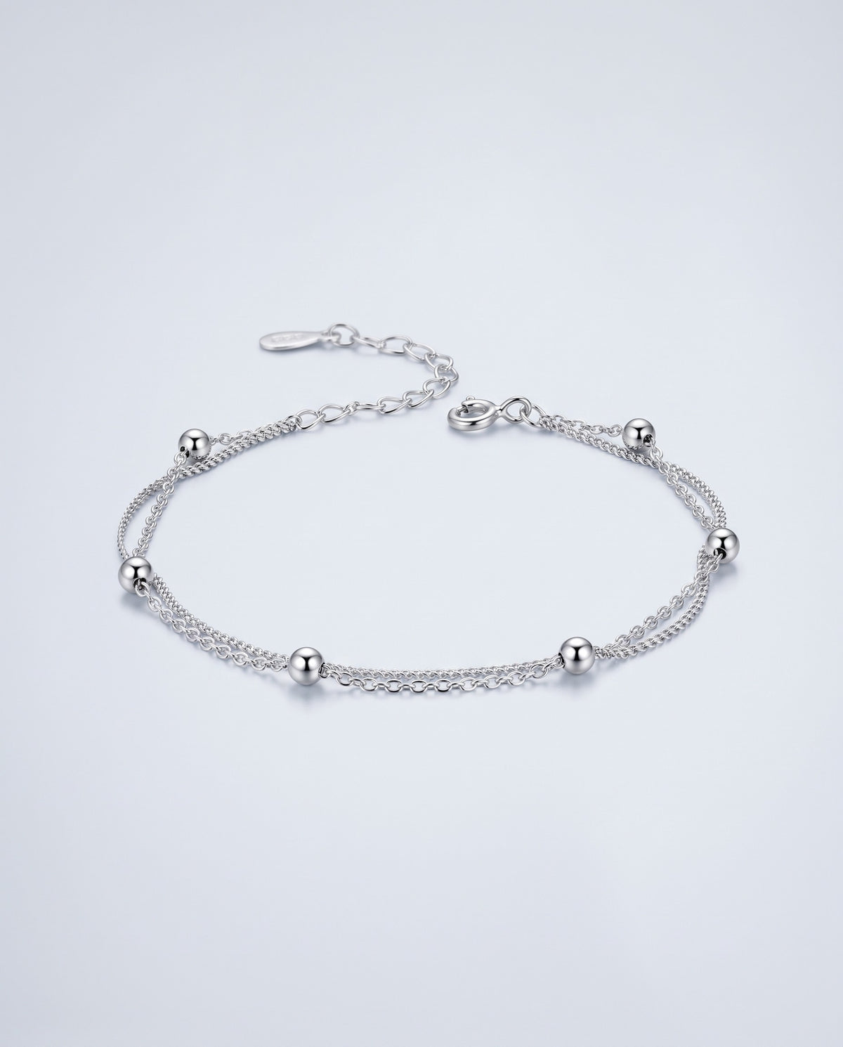Layer Double Layer Chain Bracelet - angle
