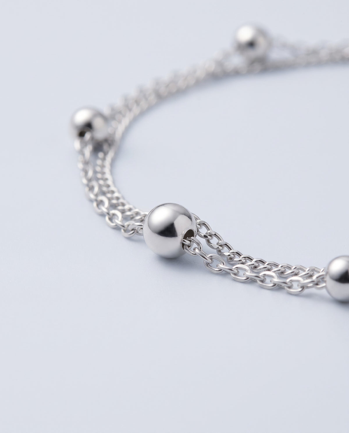 Layer Double Layer Chain Bracelet - detail