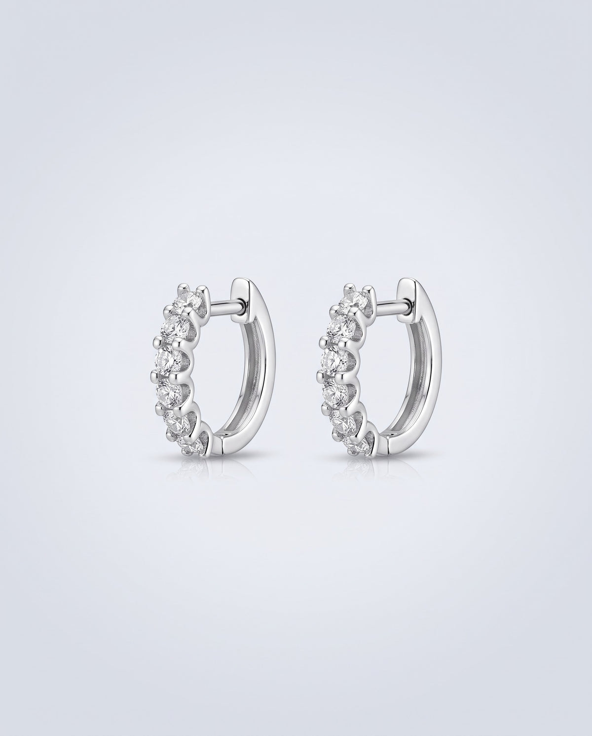 Loop Small Moissanite Hoop Earrings - packshot