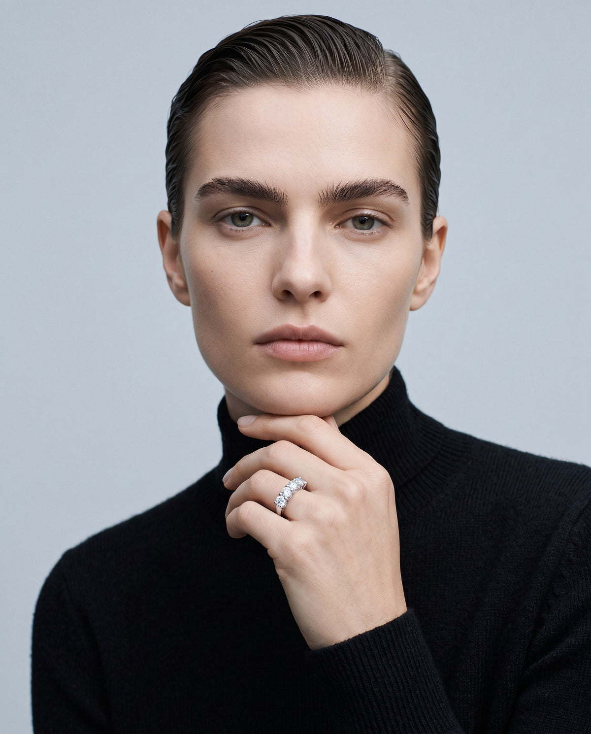 Lucent Moissanite Ring – editorial campaign image