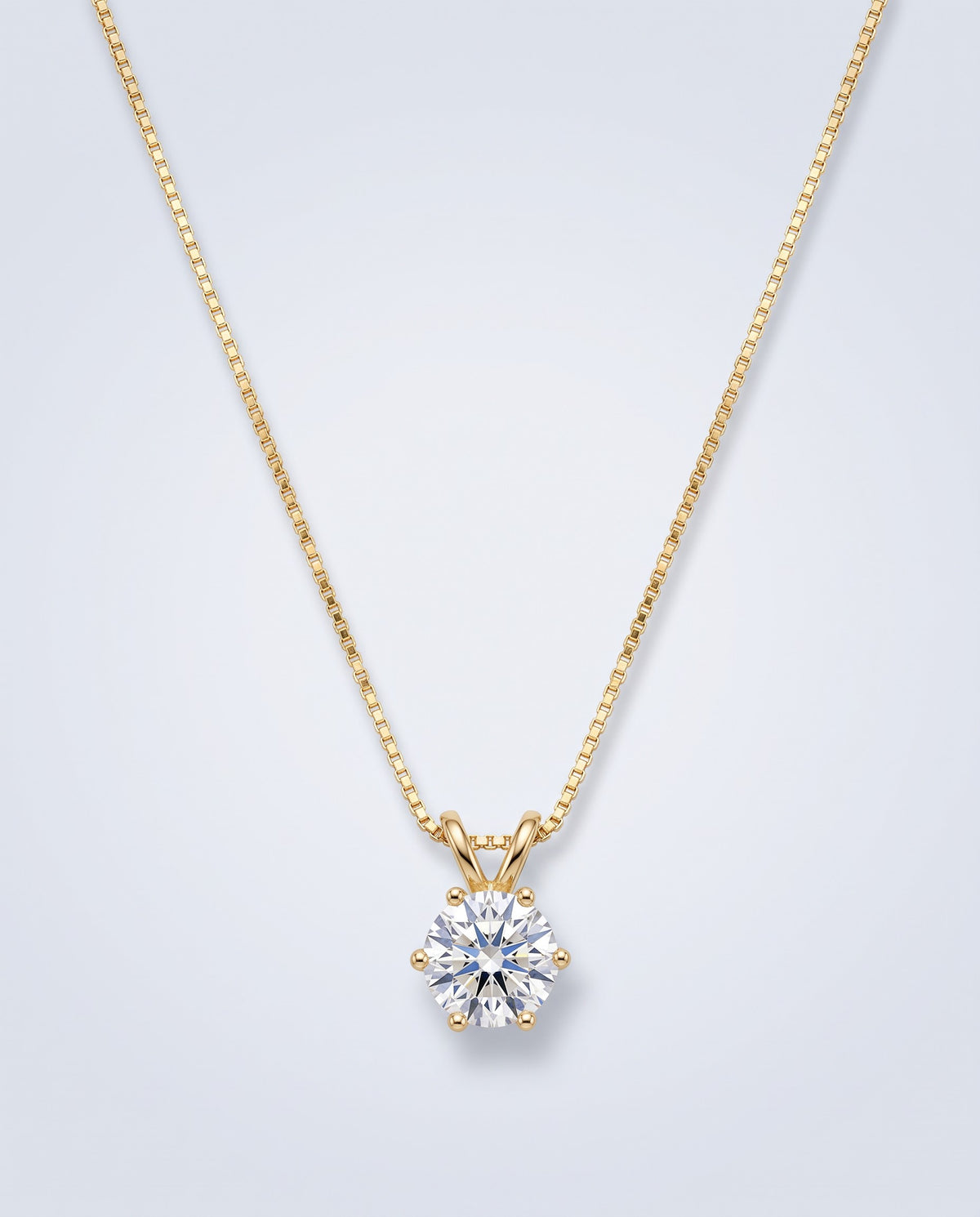 Lumen Moissanite Solitaire Necklace - packshot