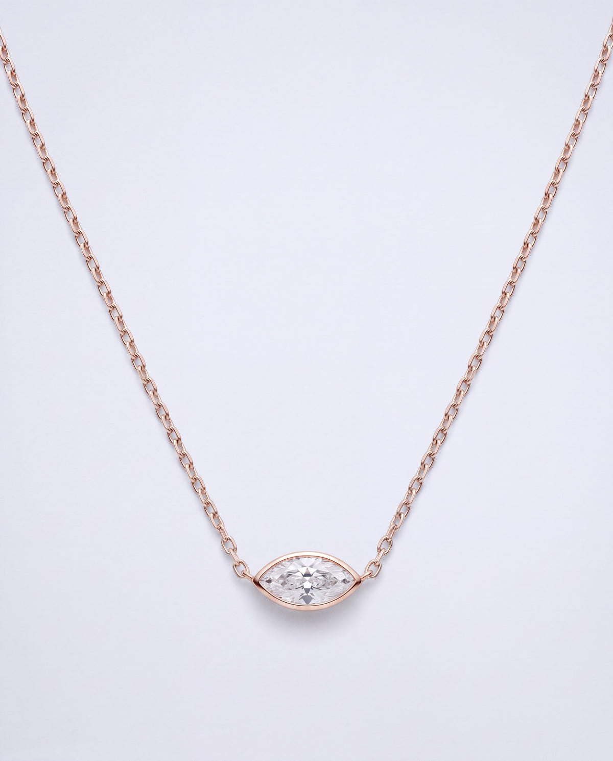 Marquise Marquise-Cut Pendant Necklace – Rose Gold product photo