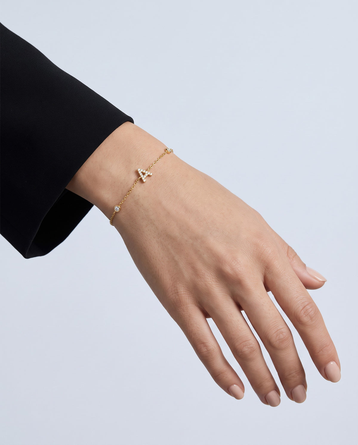 Monogram Initial Bracelet - on model