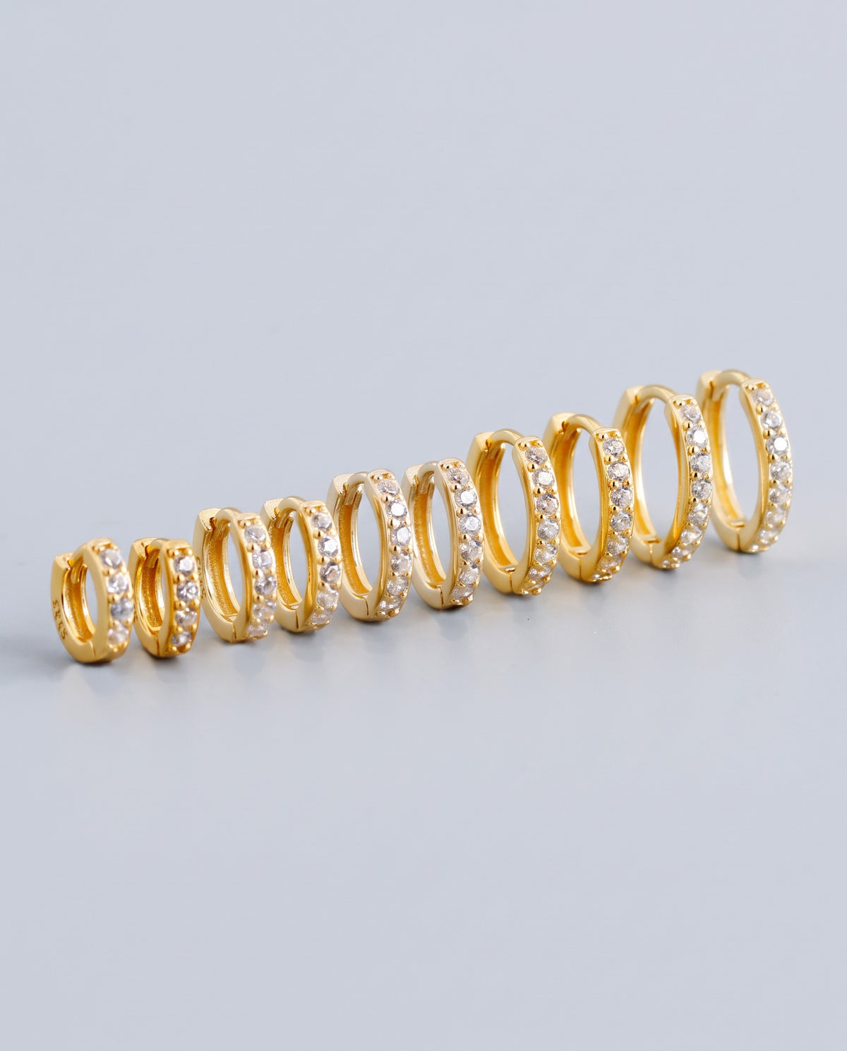 Orbit Pavé Hoop Earrings - angle