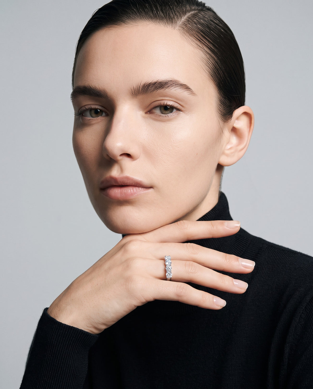 Parade Five-Stone Moissanite Band – editorial campaign image