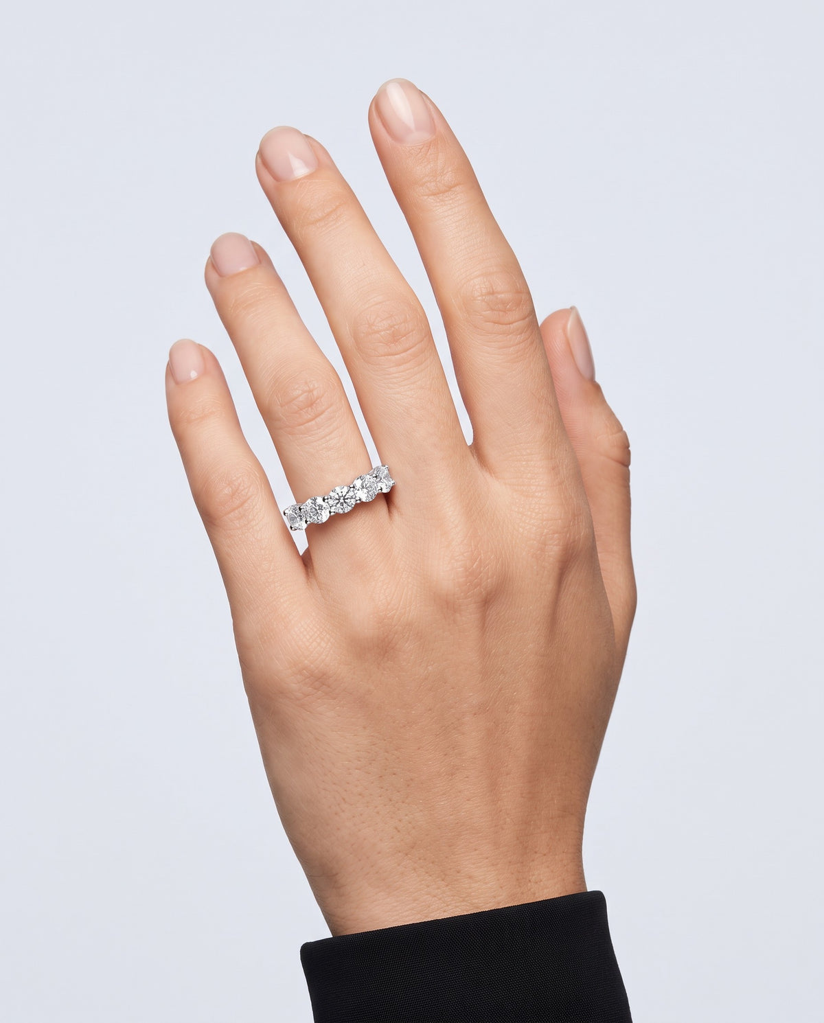 Parade Five-Stone Moissanite Band - on model