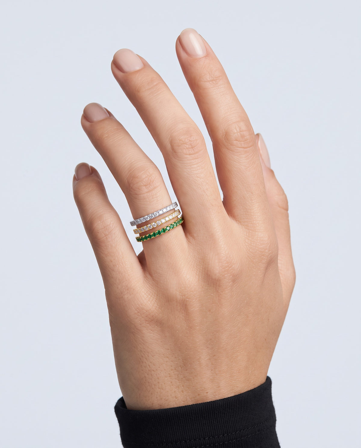 Pledge Half Eternity Promise Ring - on model