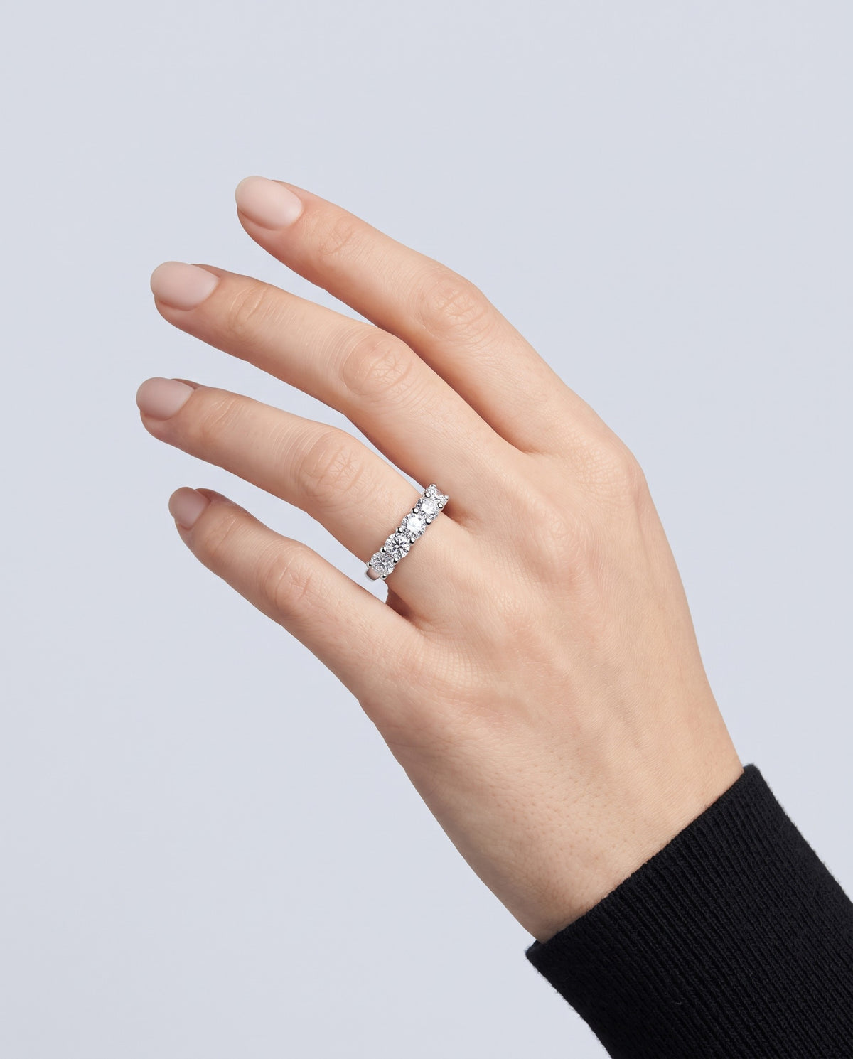 Reflect Moissanite Ring - on model