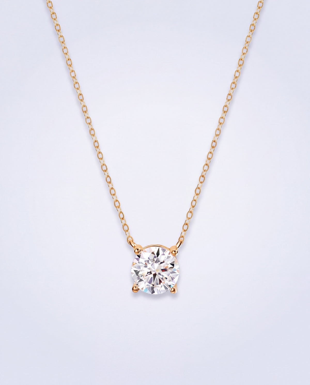 Rosalie Moissanite Pendant Necklace – Gold product photo