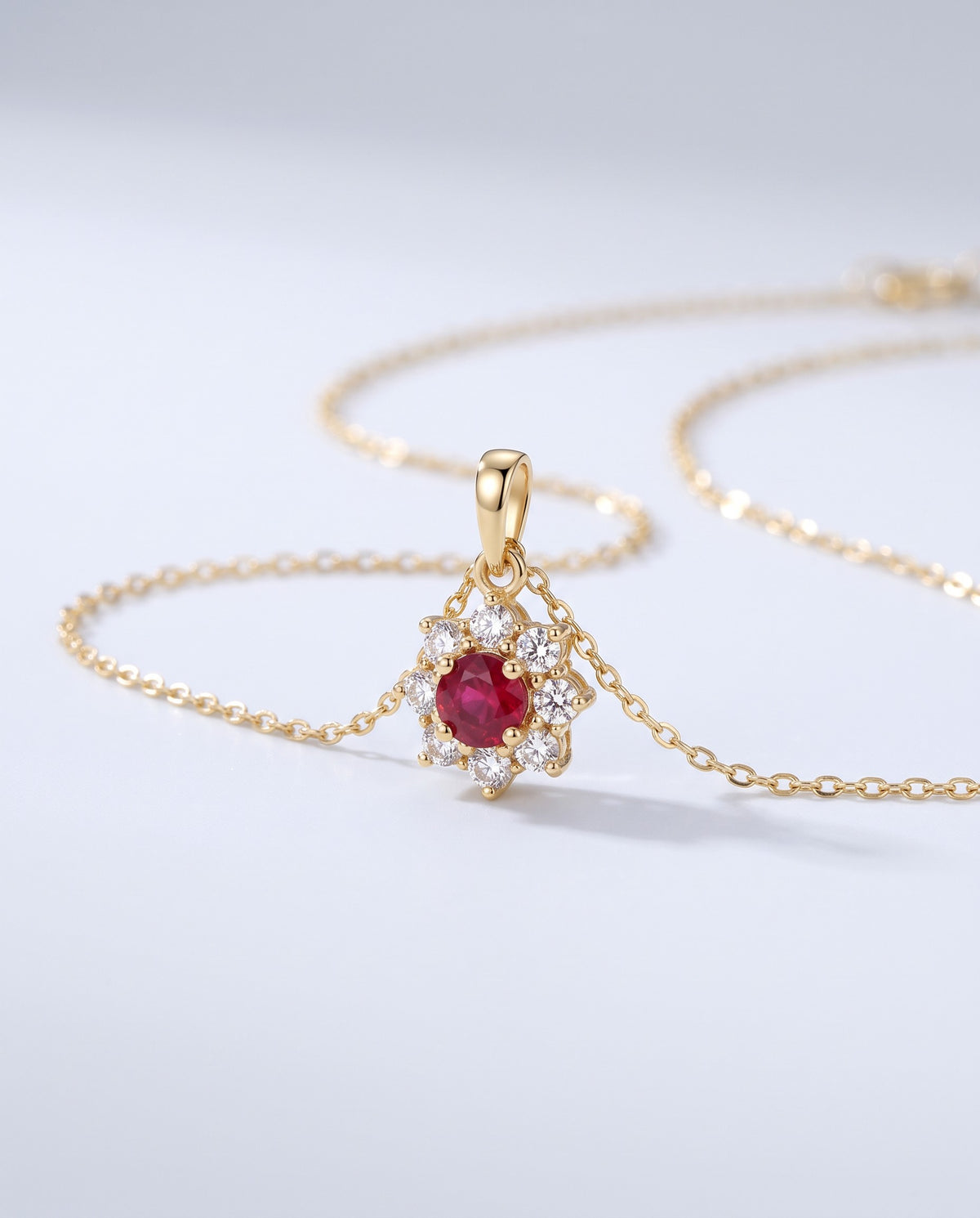 Sol Sun Pendant Necklace - angle