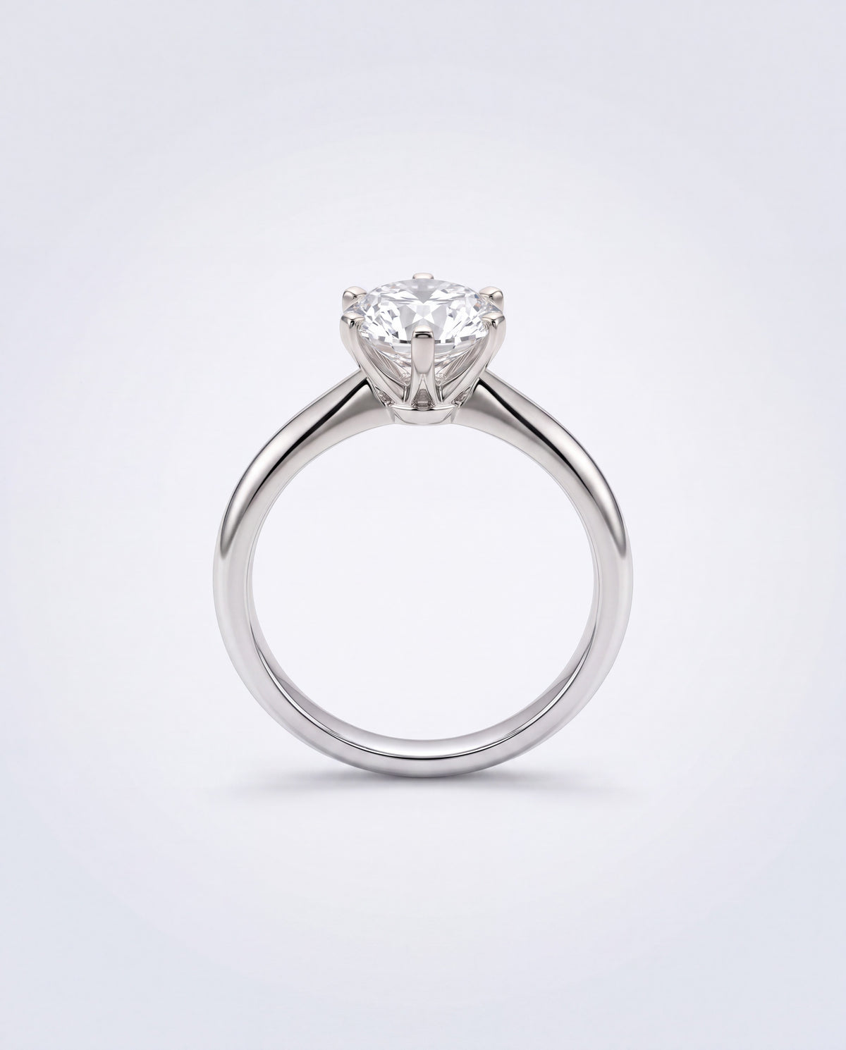 Solo Moissanite Solitaire Ring – White Gold product photo