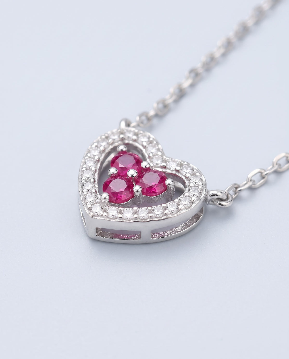 Sweetheart Five Heart Necklace - detail