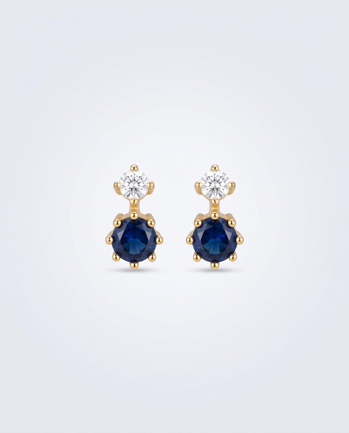 Tiara Blue Stone Stud Earrings - packshot