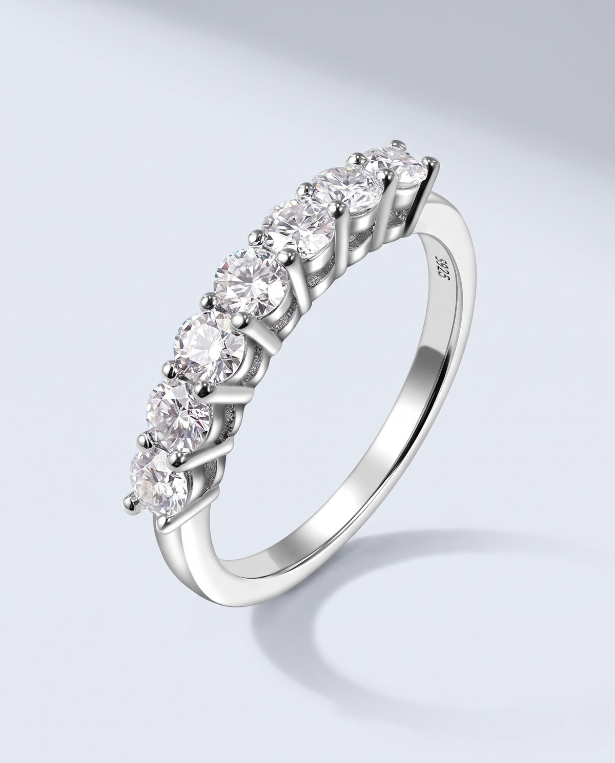 Twin Moissanite Ring - angle