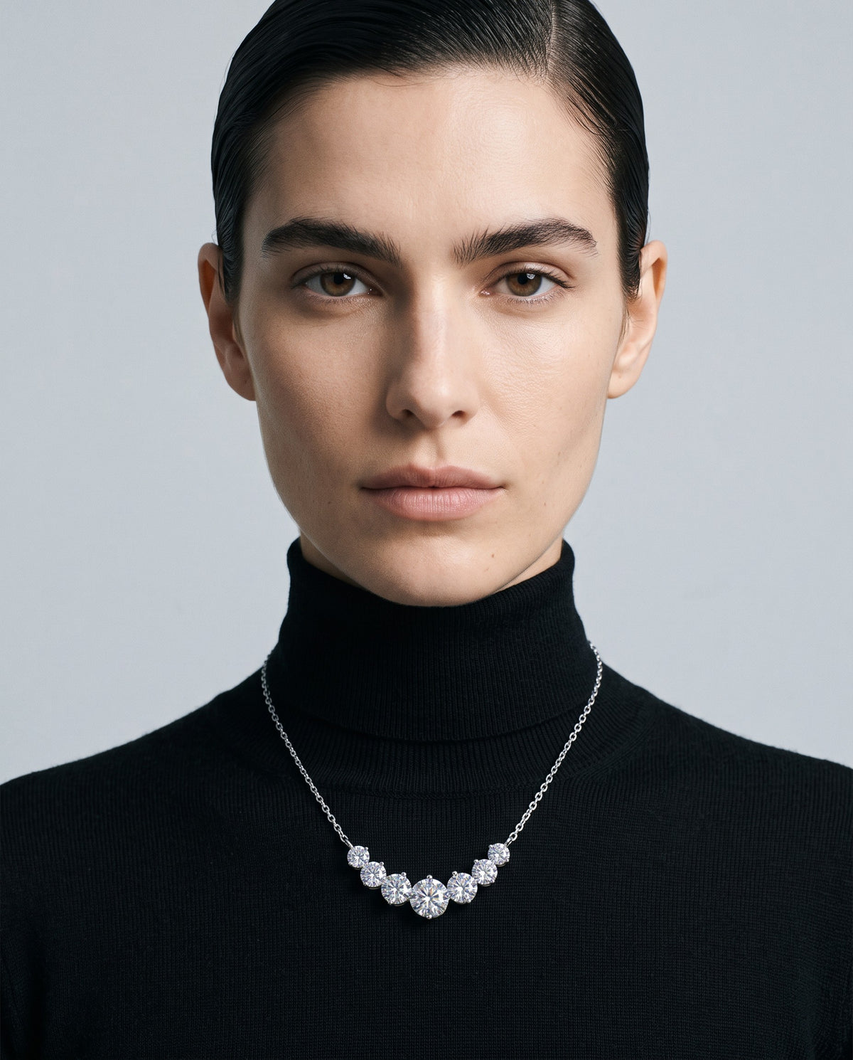 Union Moissanite Pendant Necklace – editorial campaign image