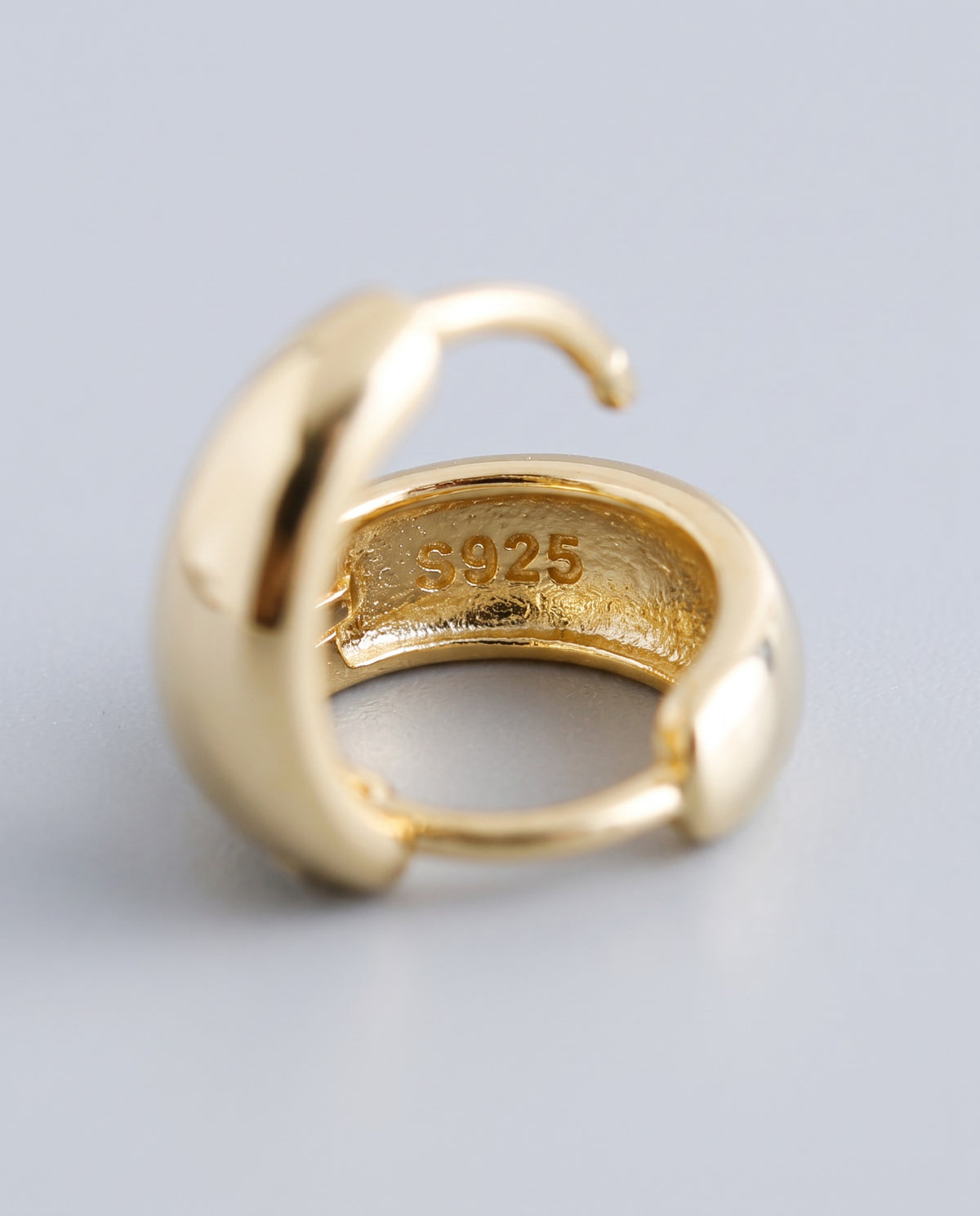 Vault Wide Hoop Earrings - detail