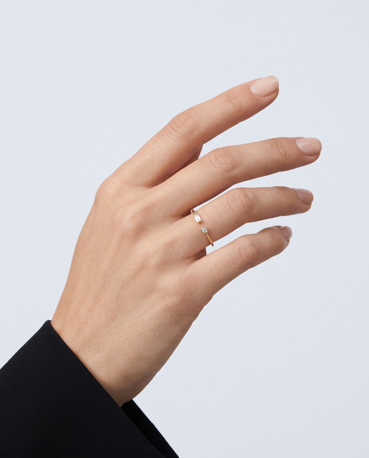 Whisper Thin Pavé Ring - on model