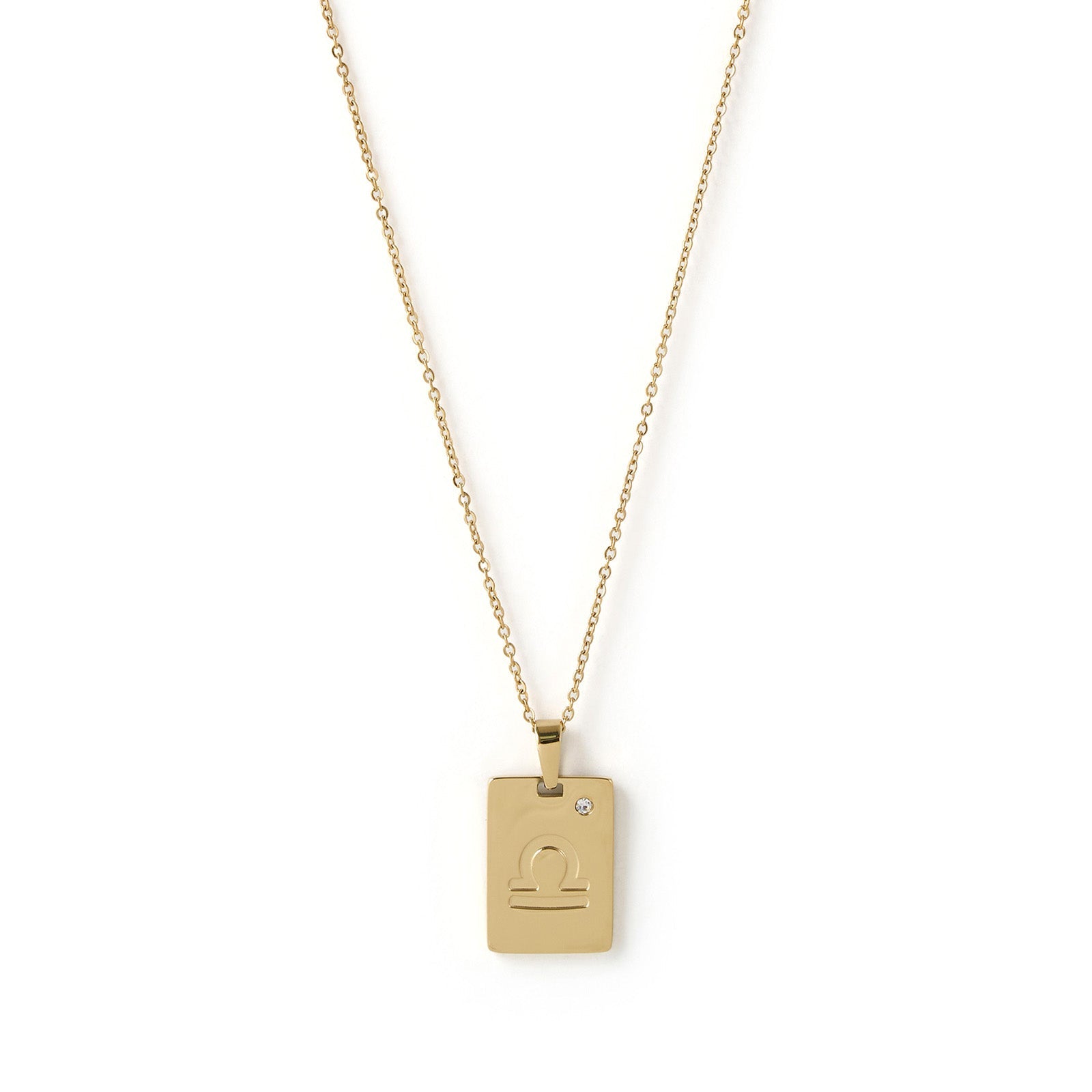 Zodiac Gold Tag Necklace 11
