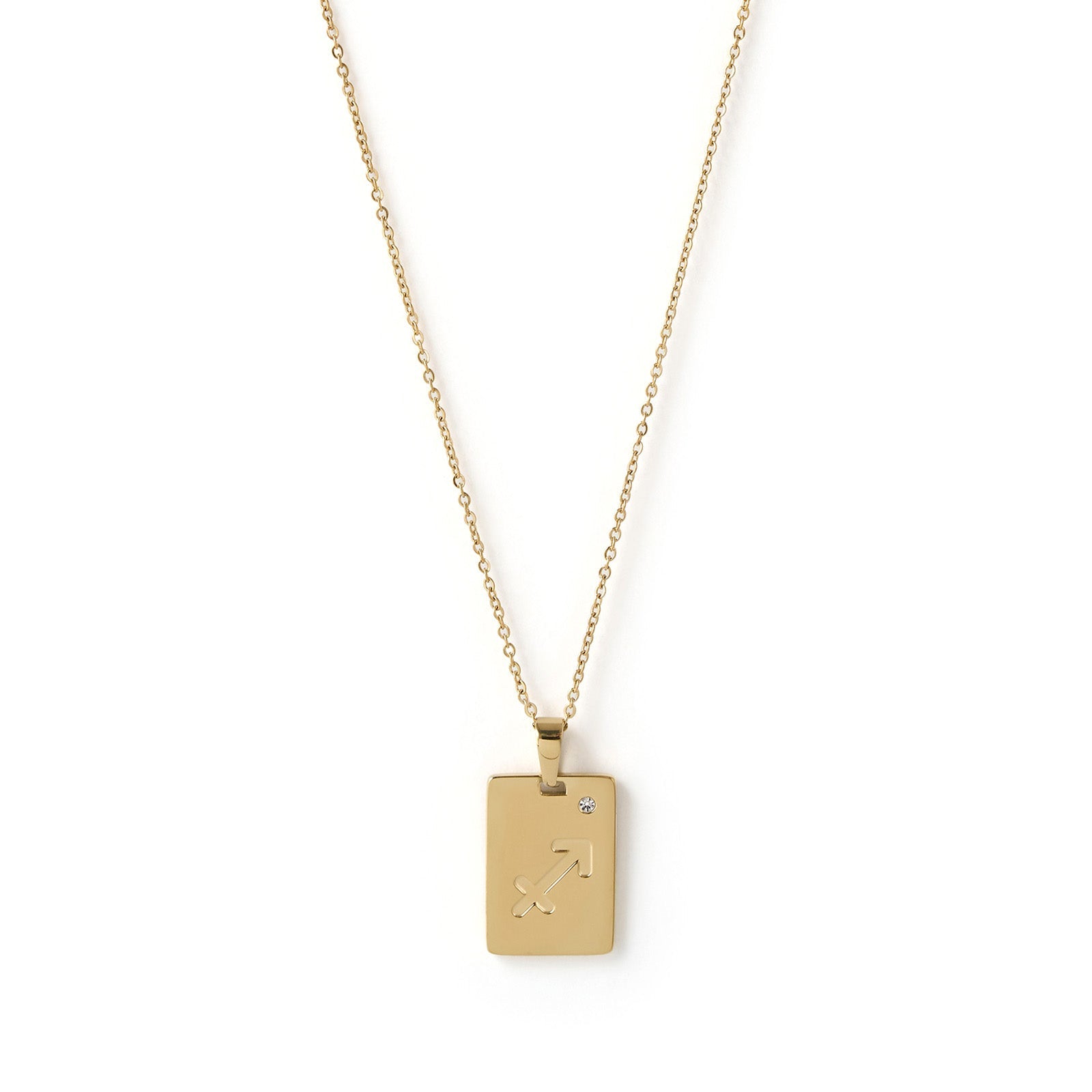 Zodiac Gold Tag Necklace 13