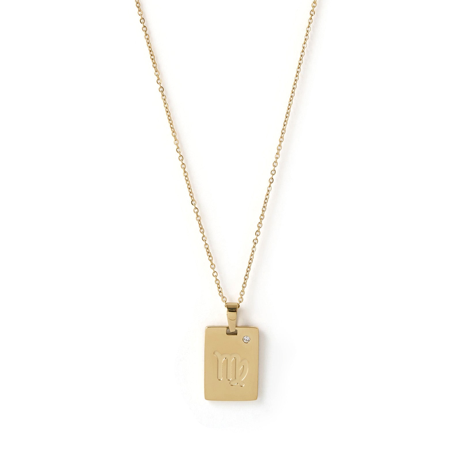 Zodiac Gold Tag Necklace 15