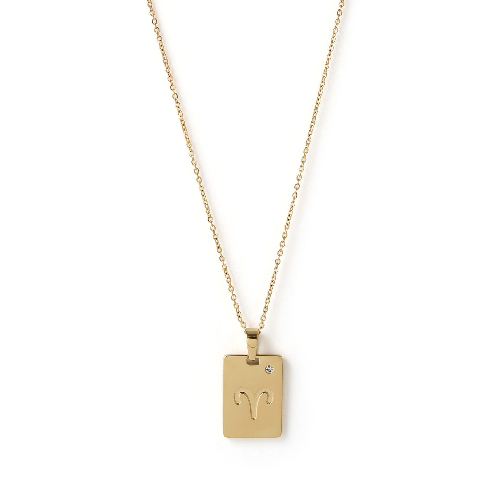 Zodiac Gold Tag Necklace 5