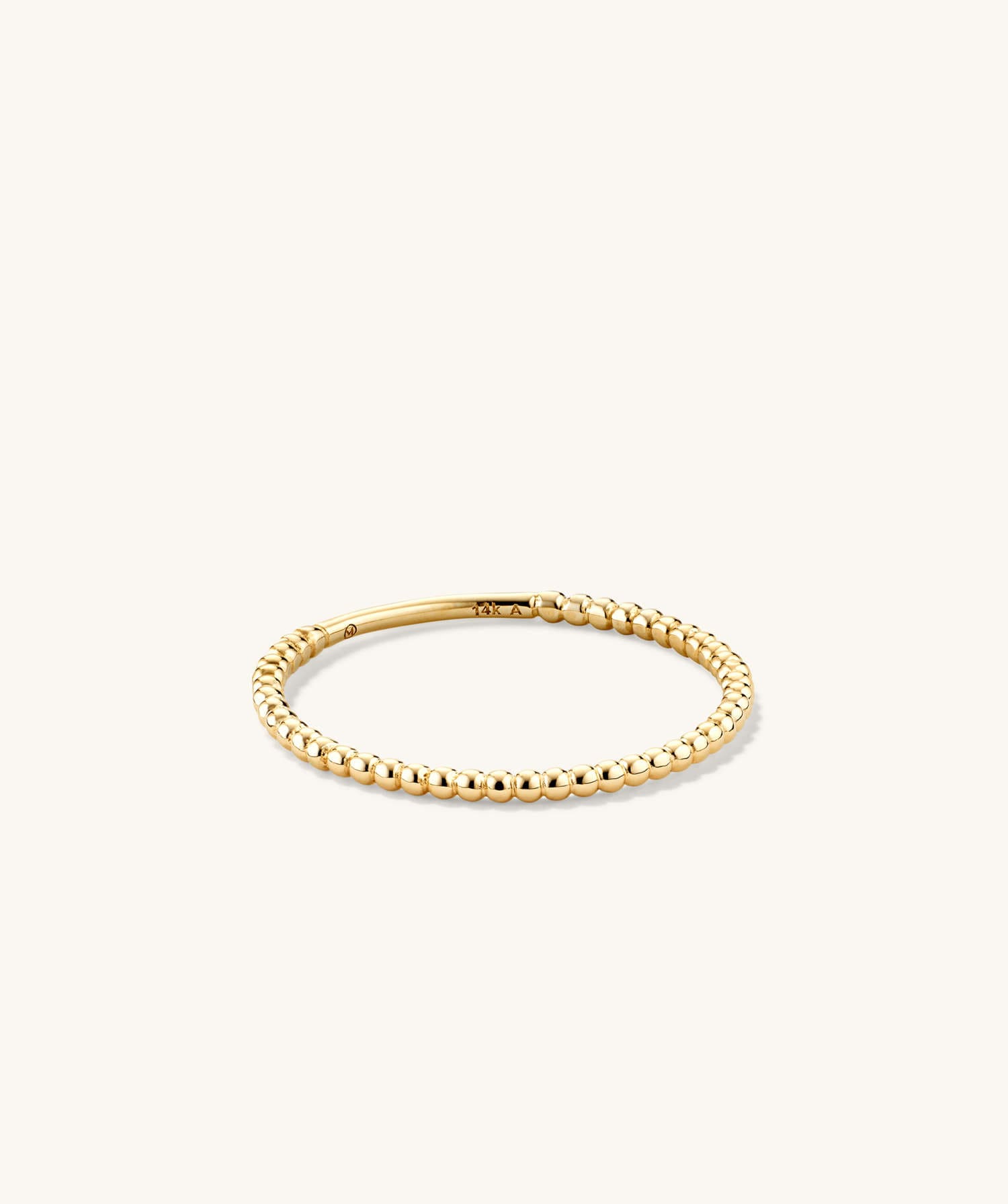 Simple Beaded Ring gold