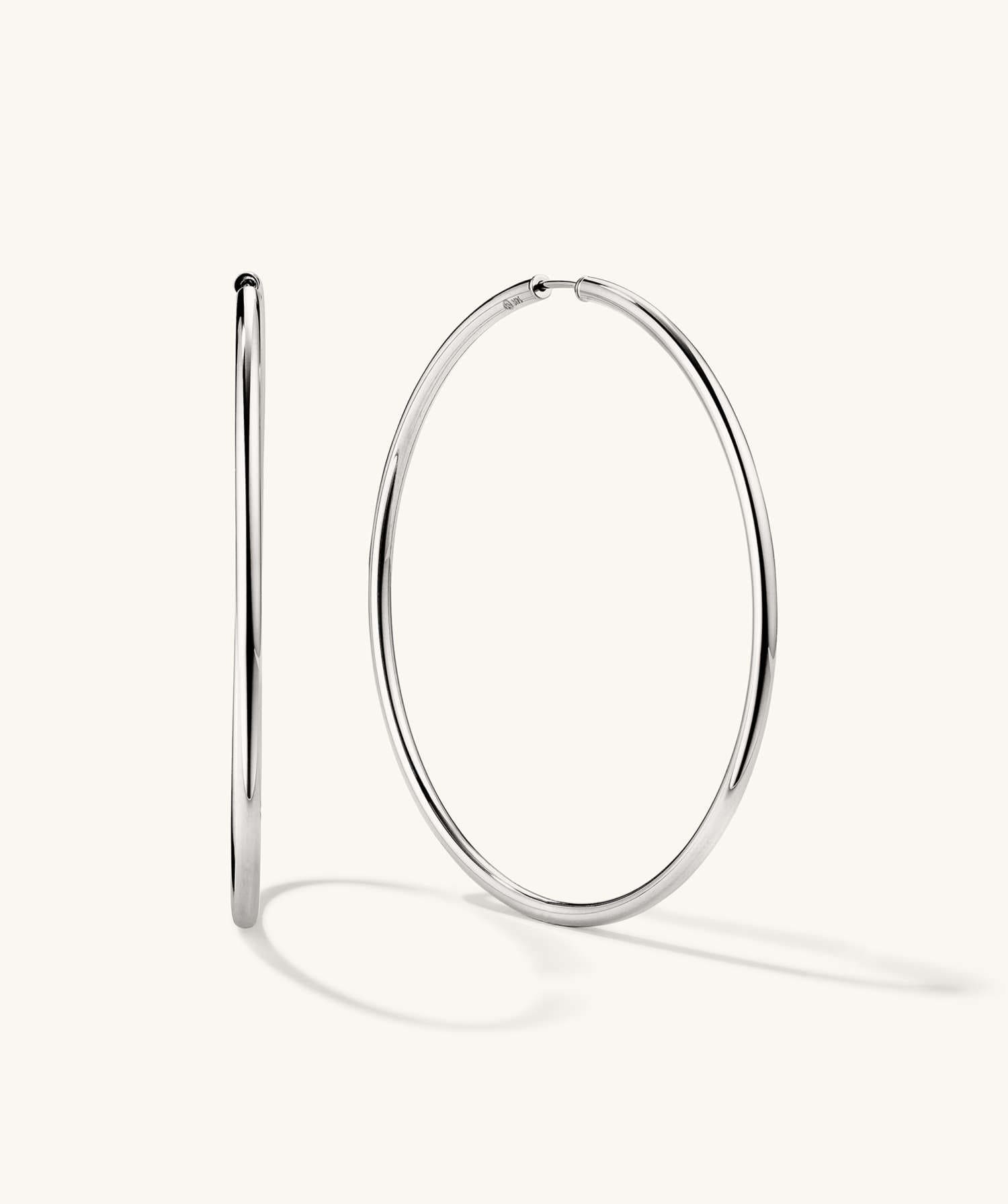 Silver Oversized Hoop Earrings