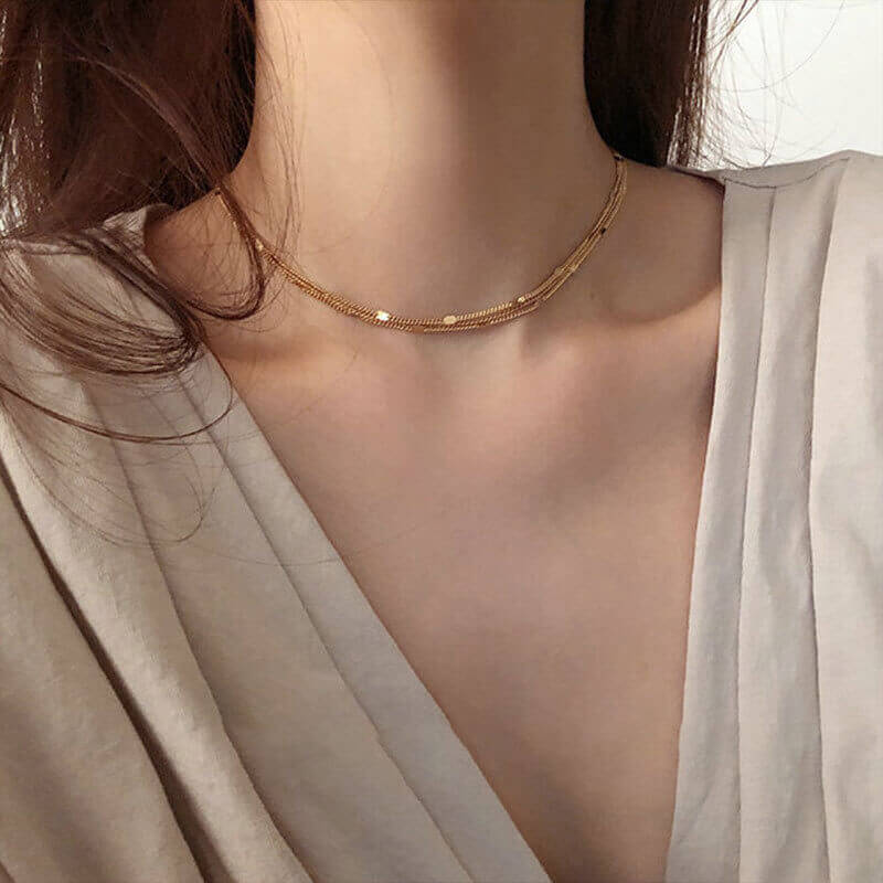 Gold Layered Chain Necklace