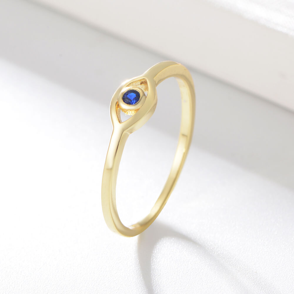 Gold Evil Eye Ring