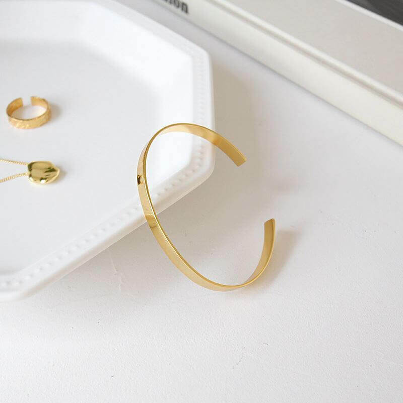 Open Gold Cuff Bracelet