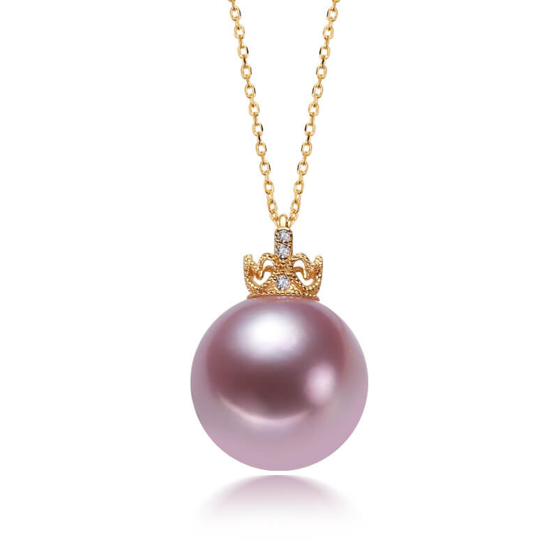 Purple Pearl Pendant Necklace