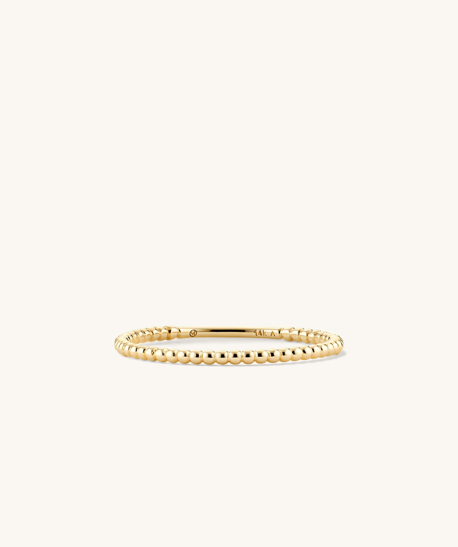 Simple Beaded Ring gold