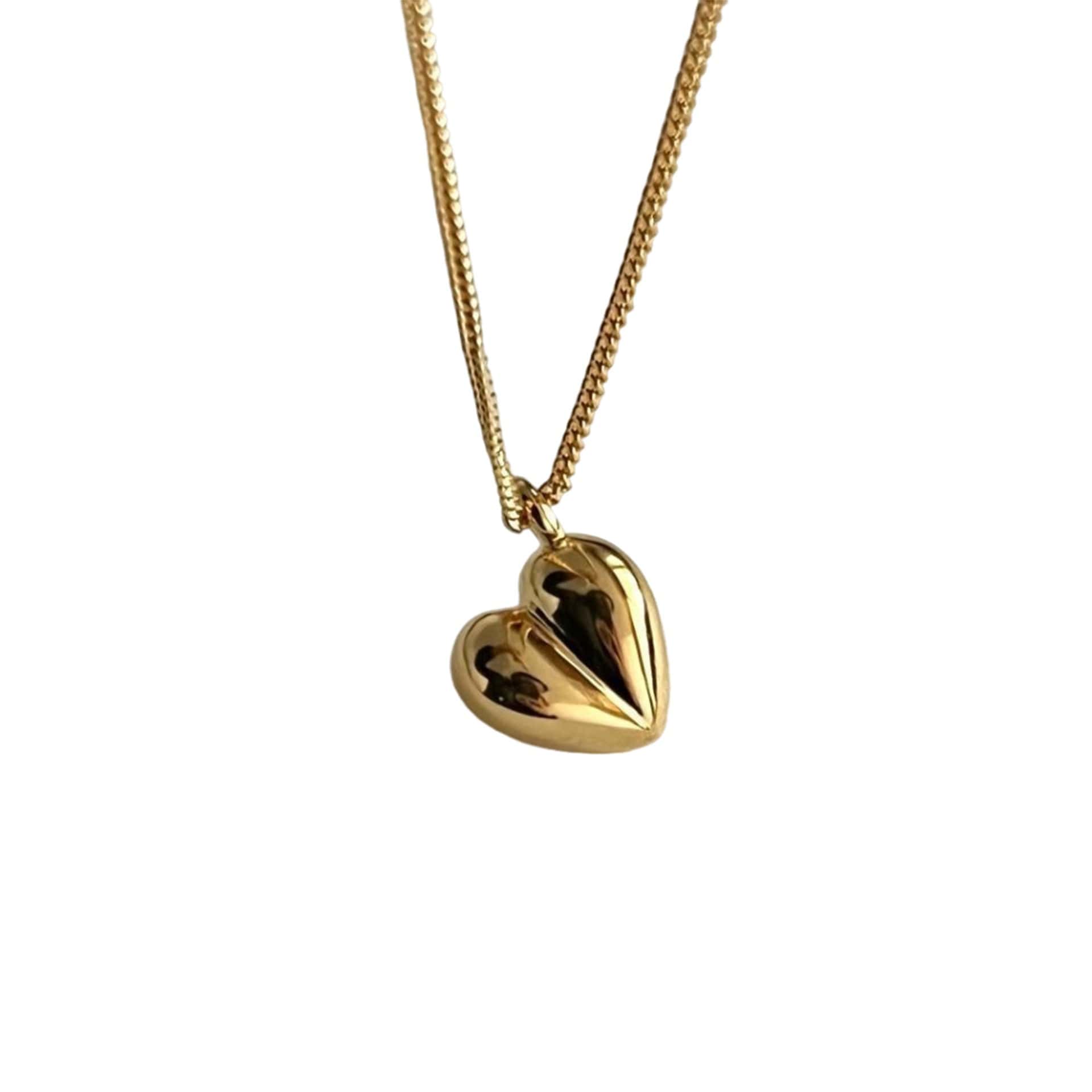 3D Heart Pendant Necklace