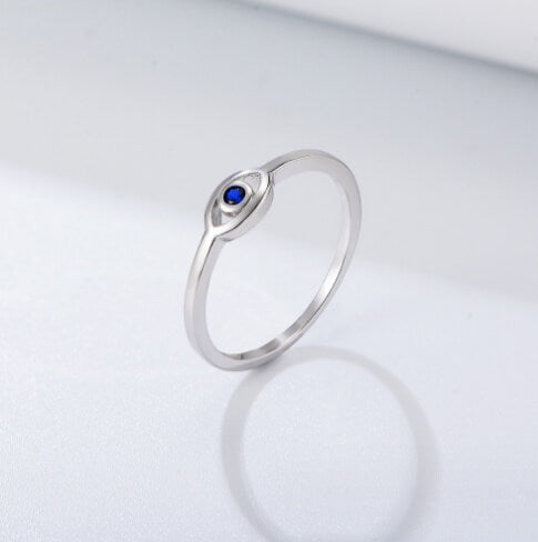 Silver Evil Eye Ring
