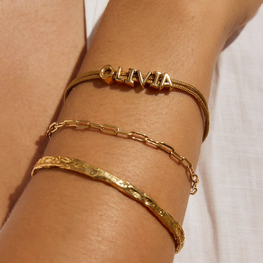 Alphabet String Bracelet Coffee 2