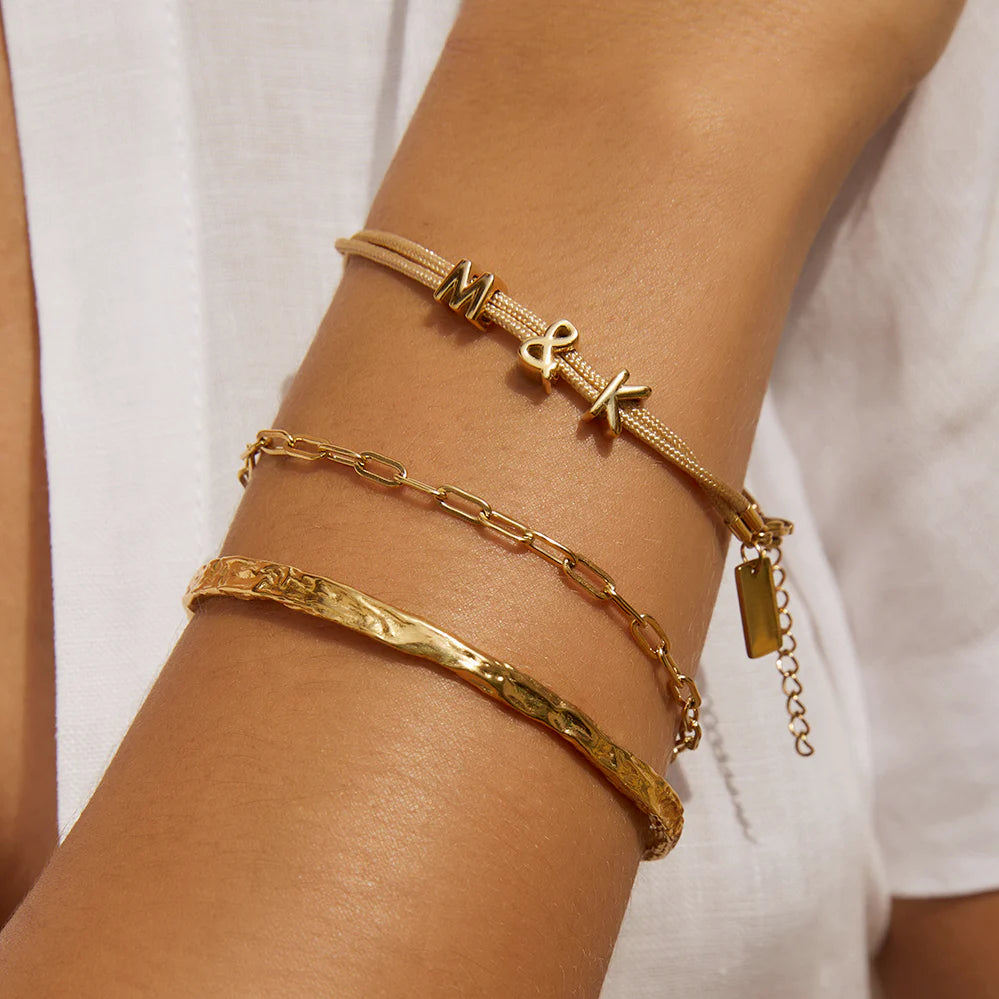 Alphabet String Bracelet Sand 2