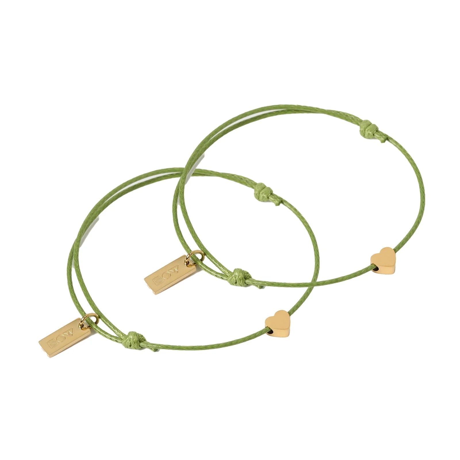 Angel Heart Friendship Bracelet Pair