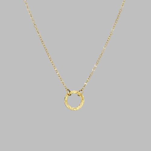 Gold Ring Pendant Necklace