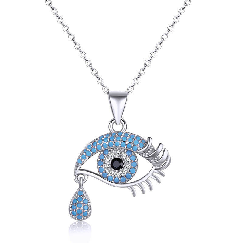 Silver Eye Pendant Necklace