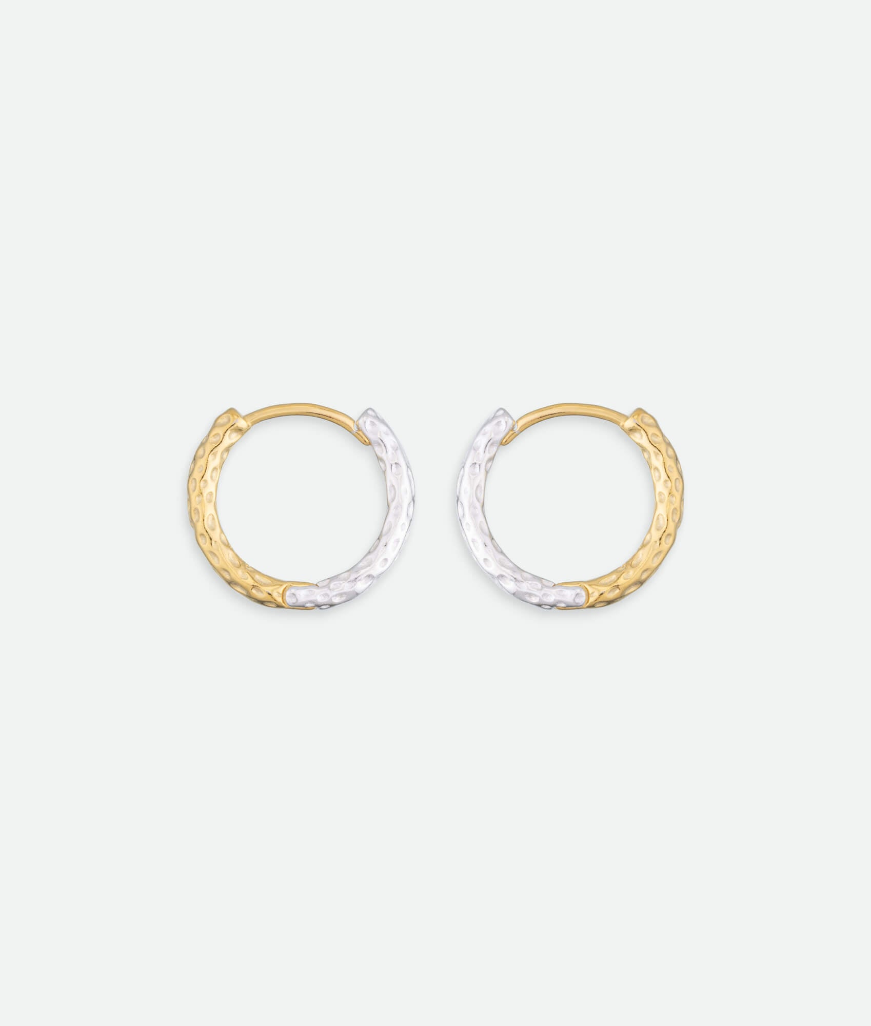 Gold and silver Foil Hoop Earrings