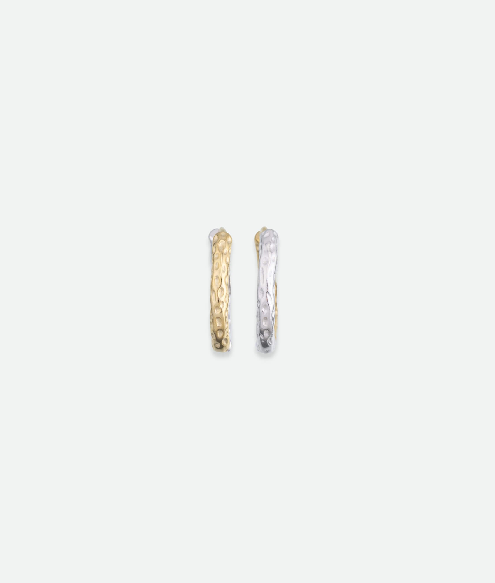 Gold and silver Foil Hoop Earrings