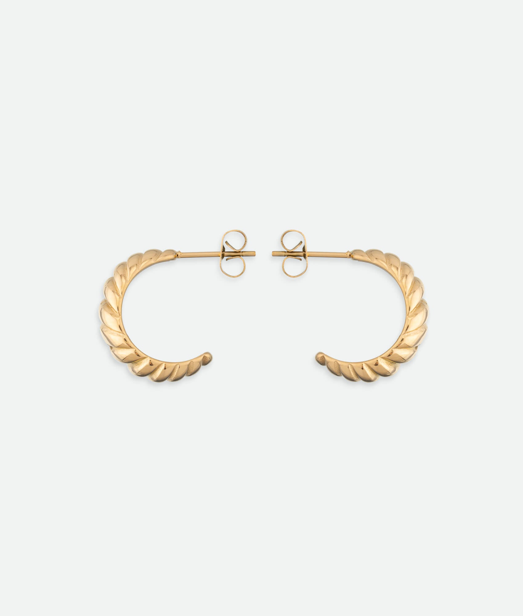 gold Croissant hoop Earrings